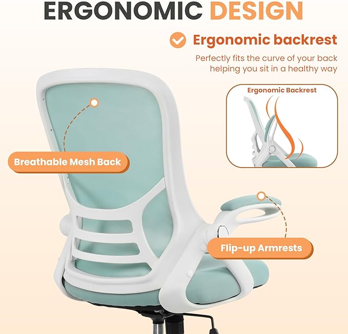 HYLONE Drafting Chair Tall Office, Ergonomic Standing Desk Stool Adjustable Drafting Chair Big Tall Drafting Office Chair Blue