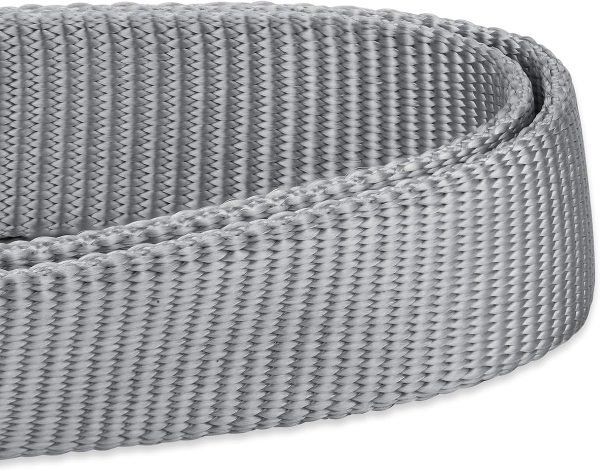 Hyhug Pets Solid Color Classic Regular Tough Basic Collar for Medium Dogs, Unique Design Adjustment Triglide Slide (Buckle) Can Attached Name Tag Accessories. (Medium, Sleet Gray)