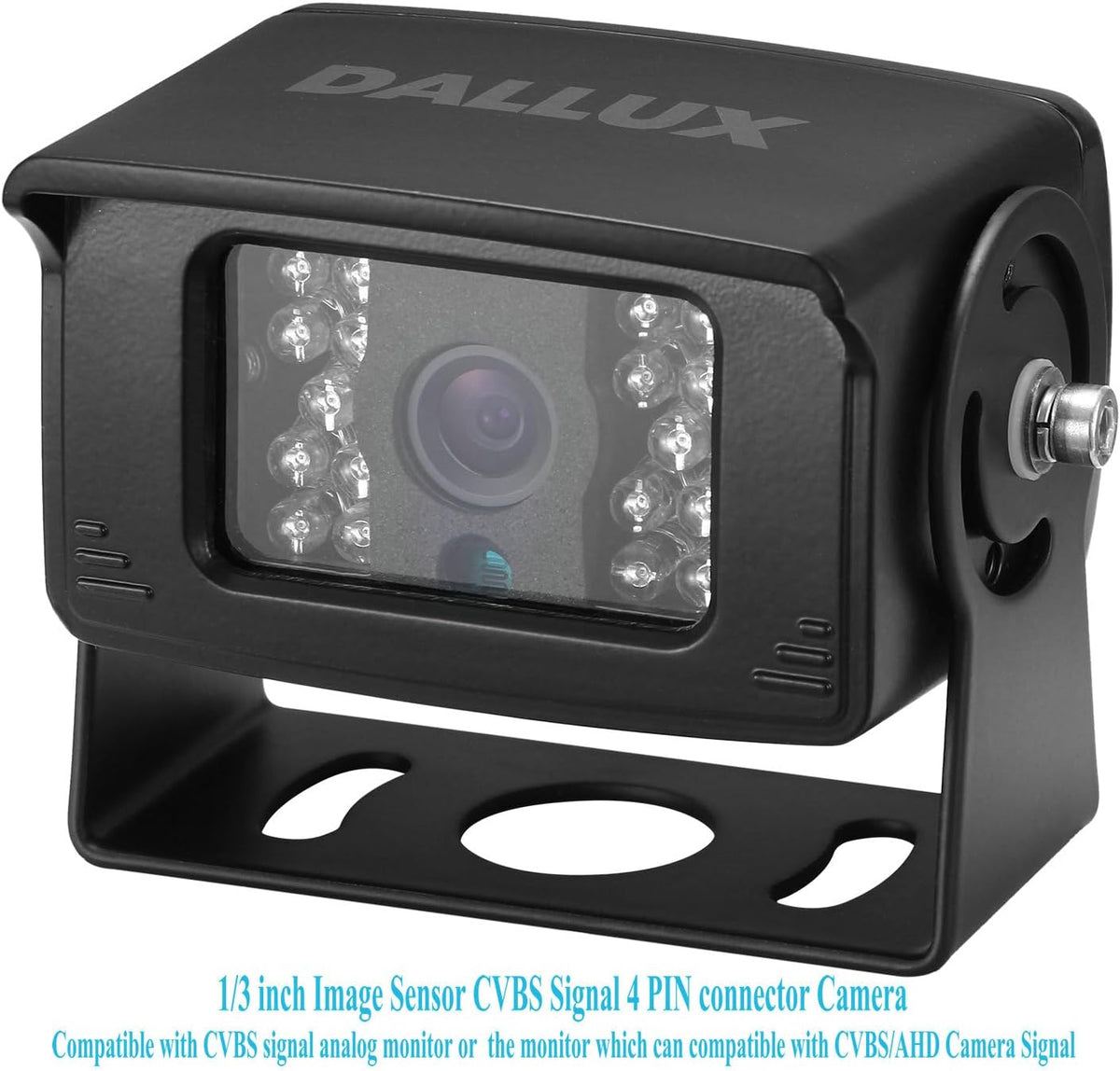Truck Backup Camera with Parking Line Switch ON/Off for Bus/Travel Trailer/Van/Fifth Wheel/RV Camper