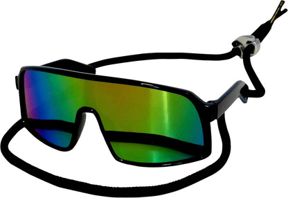 G029 Small Dog Breed 8-18lbs Pet Puppy Cat Sports Turbo Sunglasses (Sport Turbo Black-Rainbow Mirror)