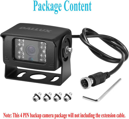Truck Backup Camera with Parking Line Switch ON/Off for Bus/Travel Trailer/Van/Fifth Wheel/RV Camper