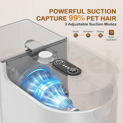 Dog Grooming Vacuum, Dog Grooming Kit, 3 Suction Modes Dog Brush Vacuum with 5 Pet Grooming Tools (Wheaten)