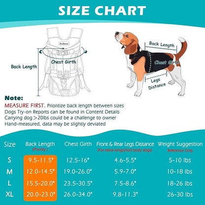 PetBonus Pet Front Dog Carrier Backpacks, Adjustable Pet Backpack, Legs Out Easy-fit Puppy Chest Carrier for Medium Small Dogs, Hands Free for Hiking, Cycling (Army Green, L) | Hands Free, Adjustable, Safety Strap, Walking Hiking Cycling Motorcycle bag...