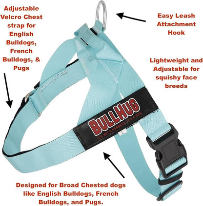 Adjustable Dog Harness– No Pull, No Choke – for English Bulldogs, French Bulldogs, Pugs & Broad-Chested Breeds – Easy, Safe Walks (Check, Small)