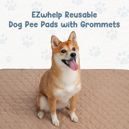 Reusable Dog Pee Pads - Waterproof Training Pads for Dogs - Washable & Sanitary - Rounded Corners - Laminated, Lightweight, Durable - Pet Essentials for Puppy Training and Whelping - 72" x 72"