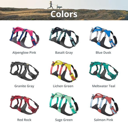 Ruffwear, Flagline Dog Harness, Lightweight and Reflective, No Pull Dog Lift Harness for Hiking, Running and Everyday Use, Lichen Green, Medium