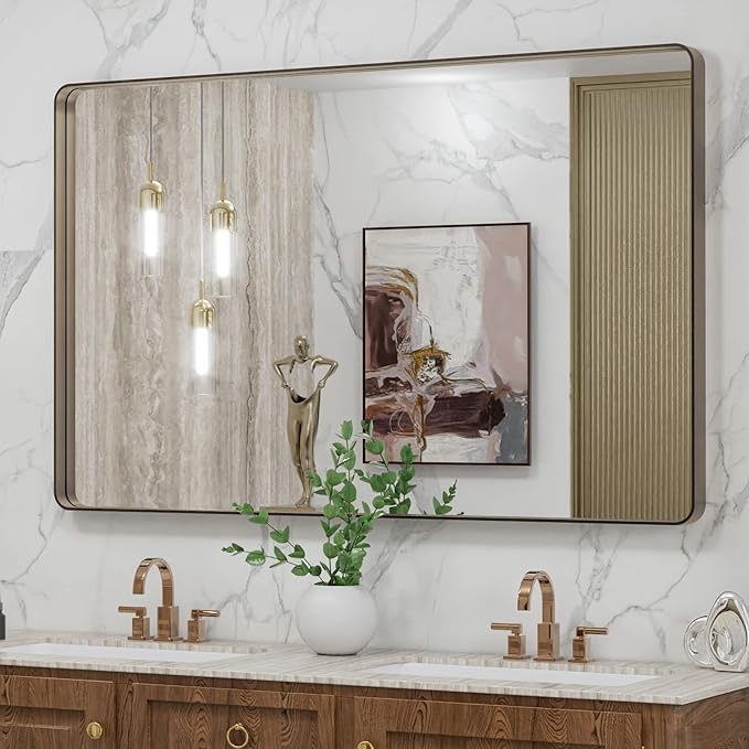 LOAAO 48”X30” Bronze Bathroom Mirrors