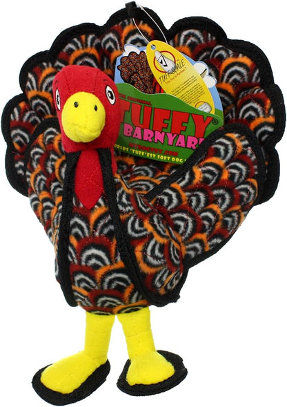 TUFFY® : 2 Pack Turkey Dog Toy: Ultra Durable Plush Toy with Multiple Layers & Reinforced Seams, Washable and Floats, Original Construction