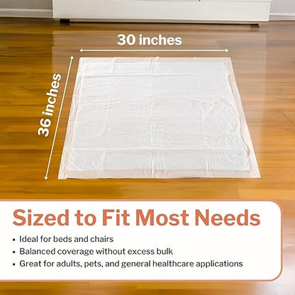 McKesson Underpads Bed Pads, Heavy Absorbency, 30 x 36 in, 200 ct | Chux Pads for Adults and Elderly, Baby Changing, Pee Pad for Pets