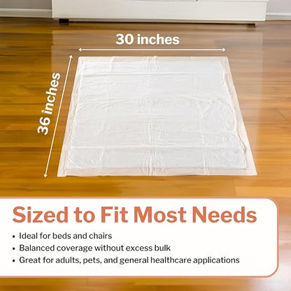 McKesson Underpads Bed Pads, Heavy Absorbency, 30 x 36 in, 100 ct | Chux Pads for Adults and Elderly, Baby Changing, Pee Pad for Pets