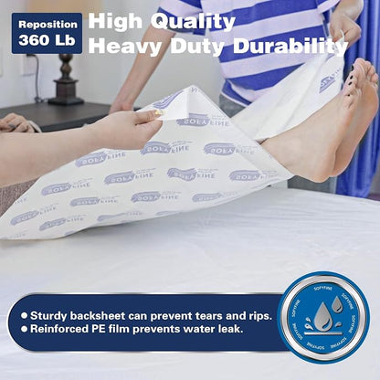 SOFYFINE Tear Resistant Bed Pads 36"x36",60 Count, Disposable Extra Large 135 Gram Heavy Duty Absorbency Adults Incontinence Chucks, XXL Thicken Puppy Pee Pads,10X Absorbency Underpads