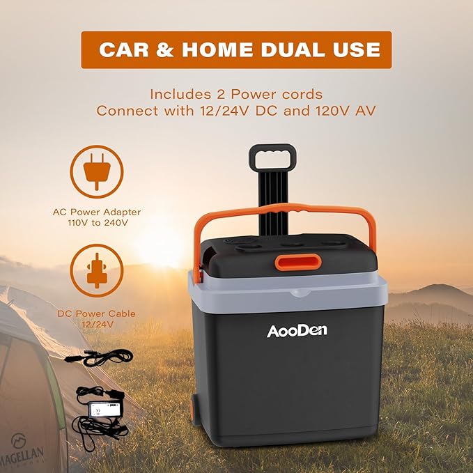 Electric Car Cooler and Warmer 35 Quart Capacity