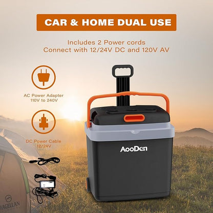 Electric Car Cooler and Warmer 35 Quart Capacity