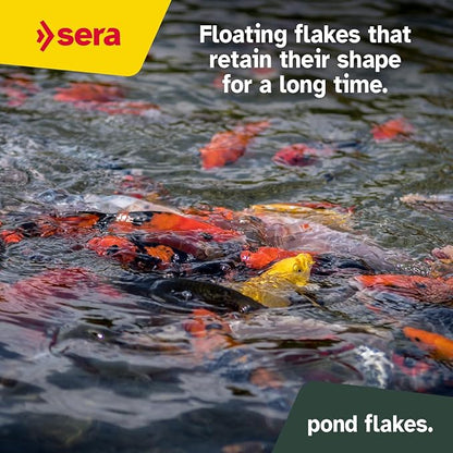 Sera Pond Flakes Fish Food 1.2 lb/3800 ml | Staple Food for Smaller Pond Fish | Rich in Vitamins & Minerals | Balanced Diet for Healthy & Active Fish | for e.g. Goldfish, bitterlings & Juvenile Fish