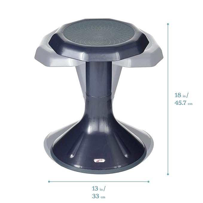 ECR4Kids ACE Active Core Engagement Wobble Stool, 18-Inch Seat Height, Flexible Seating, Navy