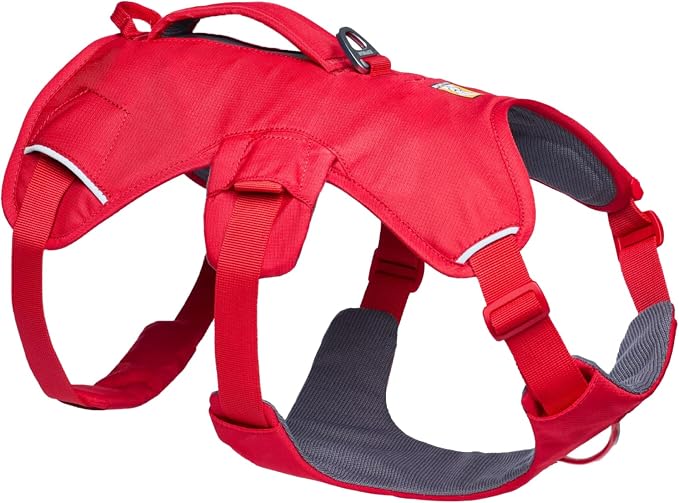 Ruffwear, Web Master, Multi-Use Support Dog Harness, Hiking and Trail Running, Service and Working, Everyday Wear, Red Canyon, Small