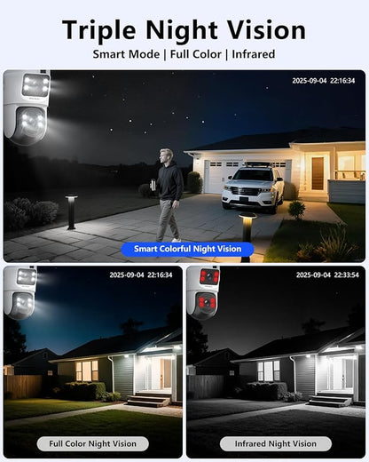 WEILAILIFE 【All-in-One Security System】 4MP Security Cameras Wireless Outdoor