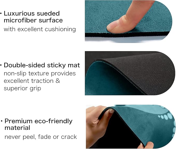 Knsbk Large Round Yoga Mat 4.6'X3.5mm for Exercise Premium Extra Thick, Ultra Comfortable, Non Slip, Meditation Mat