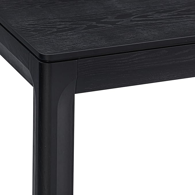 NTC Flow 71 Inch Modern Design, Rectangular Dinner Table for Dining Room, Living Room Furniture, Effortless Assembly, Burnt Black