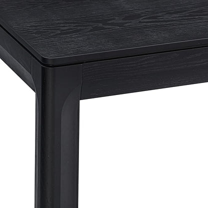 NTC Flow 71 Inch Modern Design, Rectangular Dinner Table for Dining Room, Living Room Furniture, Effortless Assembly, Burnt Black