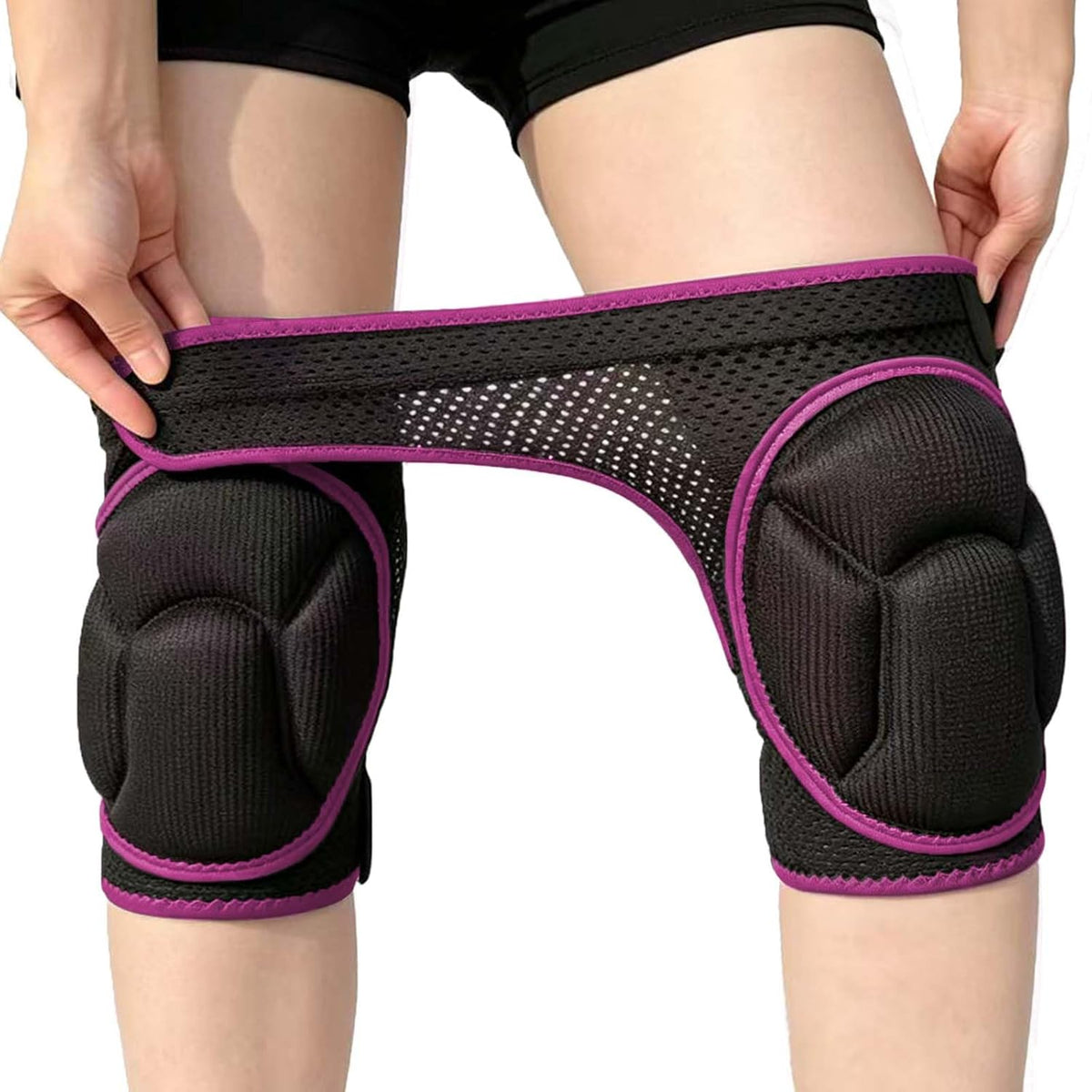 Work Knee Pads for Men & Women, Soft Knee Foam Pad for Gardening, Cleaning Floors – Anti-Slip Straps with Good Elasticity, Lightweight, Concrete Kneepads for Mechanics, Painters, Workers for Christmas – Pink M