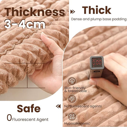 Couch Cover for Dogs Washable, Non-Slip Pet Couch Covers for Sofa, Fuzzy Dog Couch Cover Blanket, Thick, Soft, Plush Couch Cushion Covers for Sofa Protector (Coffee, 23.6" x 47.2"/60 x 120cm)