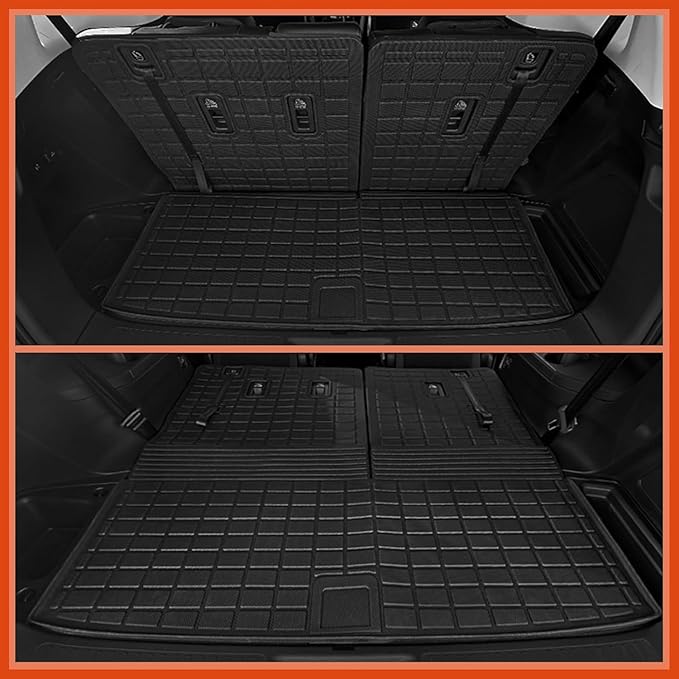 Floor Mats for 2020-2025 2026 Cadillac XT6 6 Seats Floor Mats & Trunk Mat & Backrest Mats All Weather for Cadillac XT6 Accessories Guard Odorless Anti-Slip Floor Liner(2nd Row Bucket Seats)