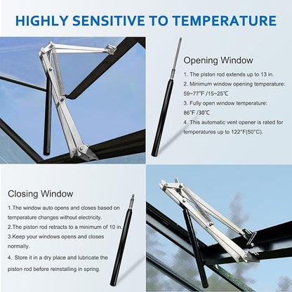 UYGALAXY Greenhouse Automatic Window Opener Kit