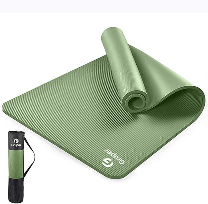 Yoga Mat Non Slip NBR Extra Thick Yoga Mat, 72"L x 32"/24"W x 0.6"/0.4"TH (185cm x 80cm/61cm x 15mm/10mm), Anti-Tear Exercise Mat with Carrying Strap and Bag, Workout Mats for Yoga, Pilates