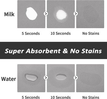 HotLive Dog Food Mat - Absorbent Cat Mat for Food and Water, No Stains Pet Feeding Bowl Mat, Easy to Clean Pet Placemats, Quick Dry Dog Water Dispenser Mat for Messy Drinkers | Grey 16"x 24"