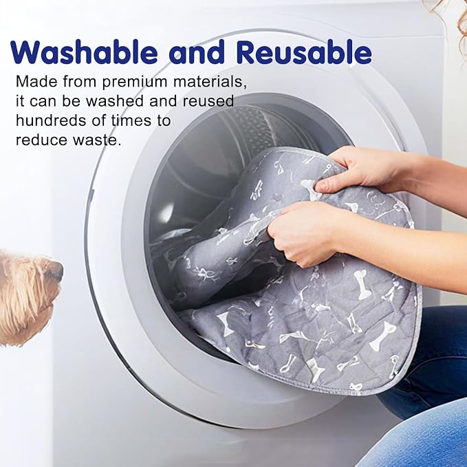 Pee Pads with Pheromones, Elite Pads for Cats, Washable Pee Pads for Dogs, Leak-Proof & Anti-Slip Pet Training Pad for Home & Travel(Grey, XL: 35.4" × 31.5")