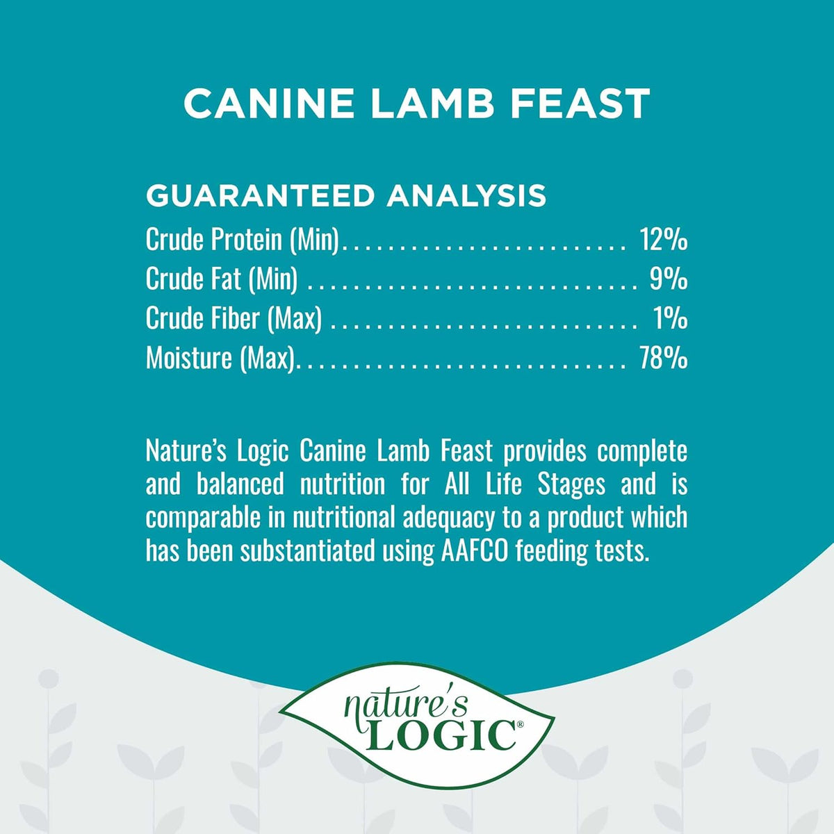 Nature's Logic Grain-Free Canned Dog Food - 95% Animal Proteins - 100% Natural Wet Dog Food Cans - No Common Allergens - All Life Stages - Ideal for Sensitive Dogs - Lamb (13.2 oz, 12 pack)