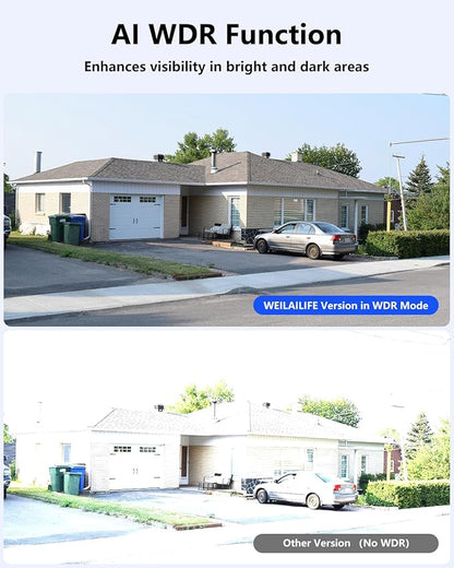 WEILAILIFE 【All-in-One Security System】 4MP Security Cameras Wireless Outdoor