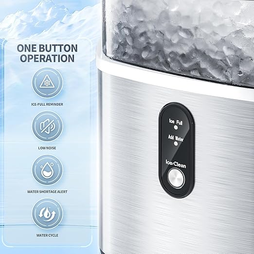 Antarctic Star Nugget Ice Maker Countertop, Chewable Nugget Ice Machine