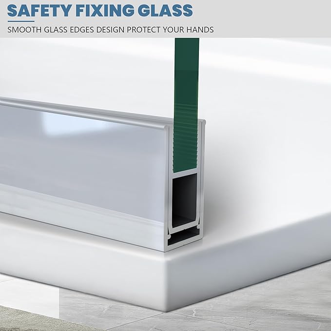 Bathroom Shower Glass Door 34 * 74"