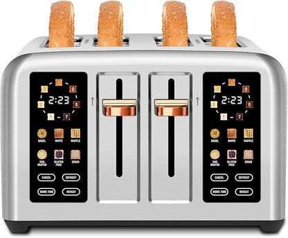 SEEDEEM Toaster 4 Slice, Stainless Steel, Touch Screen
