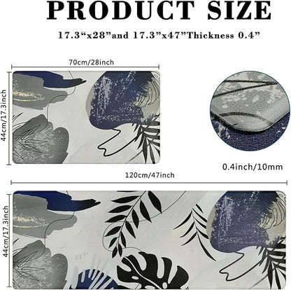 Homcomoda Kitchen Rugs and Mats Non Skid Anti Fatigue Kitchen Mats for Floor 2 Piece Boho Cushioned Kitchen Rugs Waterproof Comfort Standing Mat for Kitchen Sink Office Laundry