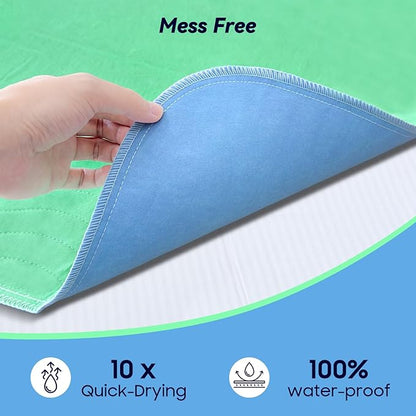 4 Pack 36” x 54” Extra Heavy Absorbency Washable Underpads Bed Pads | WaterProof Nursing Pads Incontinence, Reusable Washable Pee Pads for Dogs, Diaper Changing & Adults, Mattress Protector