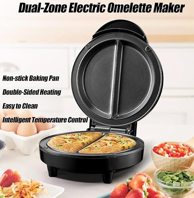 Dual Zone Electric Omelette Maker