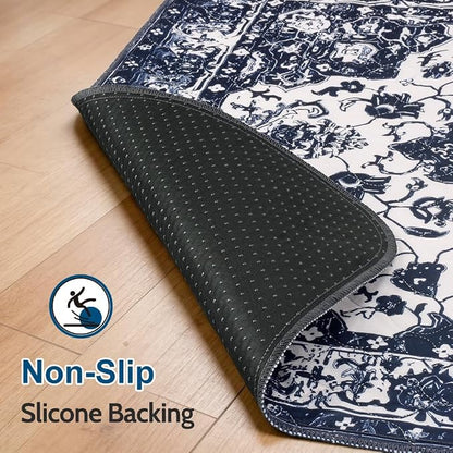 Washable Pee Pads for Dogs, 2 Pack Reusable Puppy Training Pads 24"x18" Super Absorbent Waterproof Dog Training Pads, Non-Slip Potty Pads, Whelping Pads Litter Mat Navy Blue