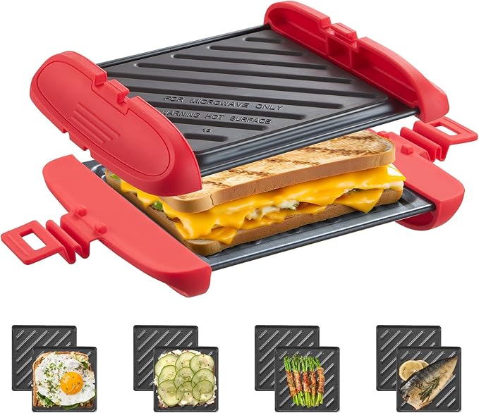 Microwave Sandwich Maker, Microwave Toastie Maker, Snack Maker & Panini Press