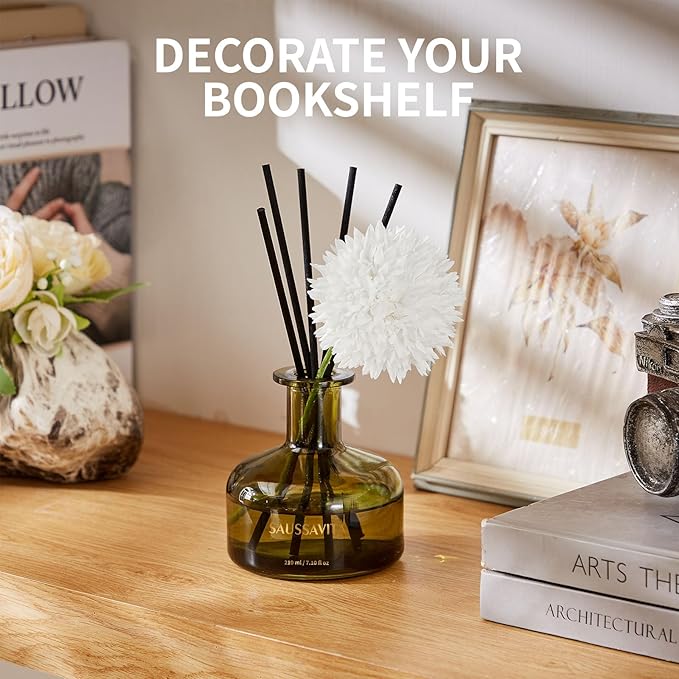 Flower Reed Diffusers Set, 7.10 oz Cedar Scented Diffuser