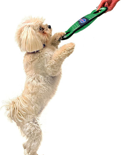 NFL Football Field DOG TOY with Squeaker. - BUFFALO BILLS - For Tug, Toss, and Fetch. - Tough & Durable PET TOY