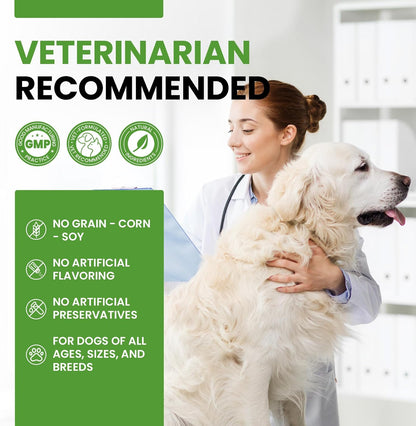 Probiotics for Dogs - Dog Probiotics with 5 Enzymes & 4 Prebiotics for Itchy Skin, Pet Probiotics lab for Digestion & Gut Support, Helps Diarrhea, Yeast Infection, Allergies & Immune System -180 Chews