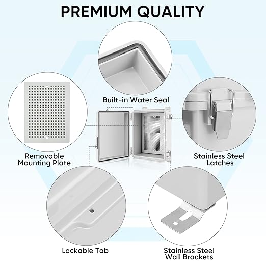 TICONN Waterproof Electrical Junction Box IP67 ABS Plastic Enclosure