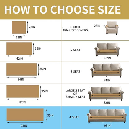 HAOMAIJIA Waterproof Couch Cover for Dogs Washable,Faux Fur Pet Couch Covers for Sofa,Soft Dog Bed Cover Non-Slip Couch Covers for 3 Cushion Couch Sofa Pet Friendly (Off White, 35" x 95" 1 Pack)