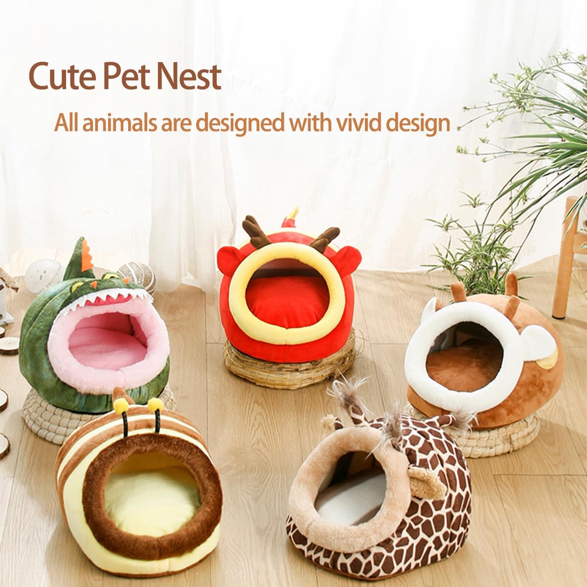 Guinea Pig Bed House & Hideout for Rat Bearded Dragon Hedgehog Ferret to Sleep and Hide, Guinea Pig Cage Accessories Habitat Décor (Large, 5.Wasp)