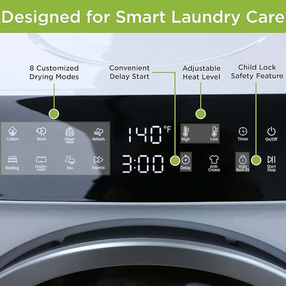 HAMILTON BEACH Electric Compact Portable TOUCHSCREEN Laundry Dryer