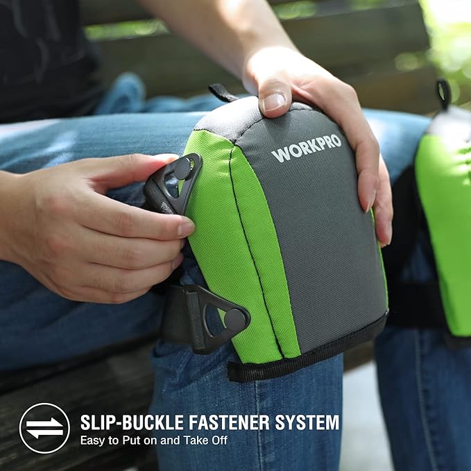 WORKPRO Garden Knee Pads For Unisex-Adult, Flooring Kneepads with Foam Padding, Comfortable Kneeling Cushion for Gardening, House Cleaning, Construction Work, 7.87"*6.75"*3"