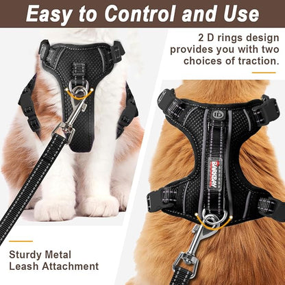 Cat Harness and Leash Set for Walking Escape Proof for Small Large cat Kitten Harness with ID tag Pocket (Black,S)